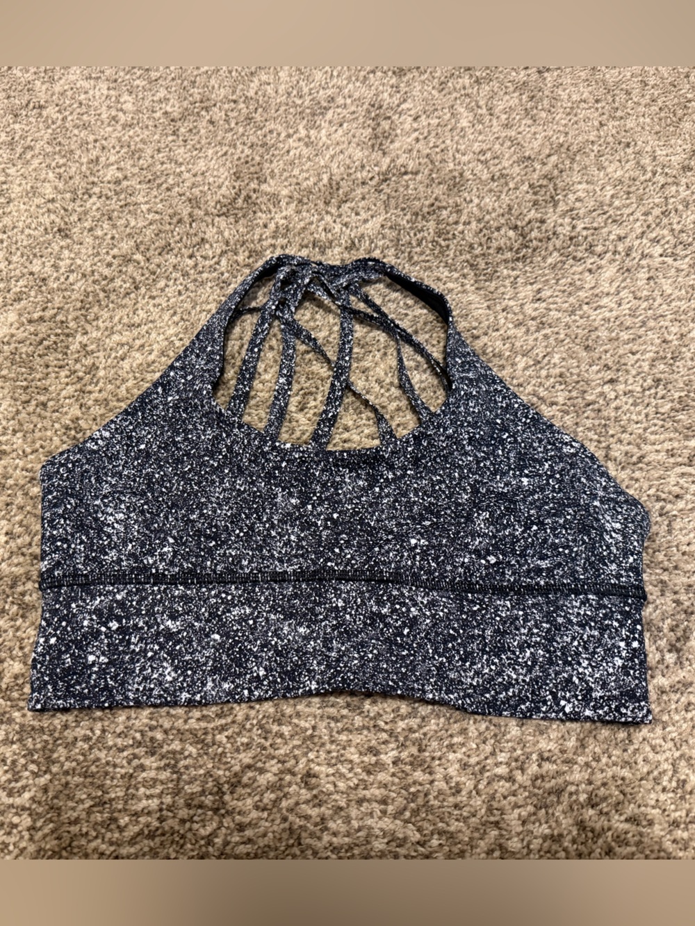Women's Lululemon Black Speckled Sports Bra